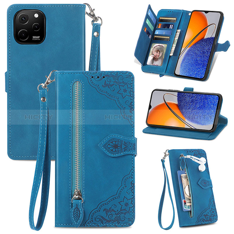 Custodia Portafoglio In Pelle Cover con Supporto S06D per Huawei Nova Y61