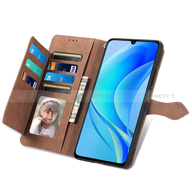 Custodia Portafoglio In Pelle Cover con Supporto S06D per Huawei Nova Y70