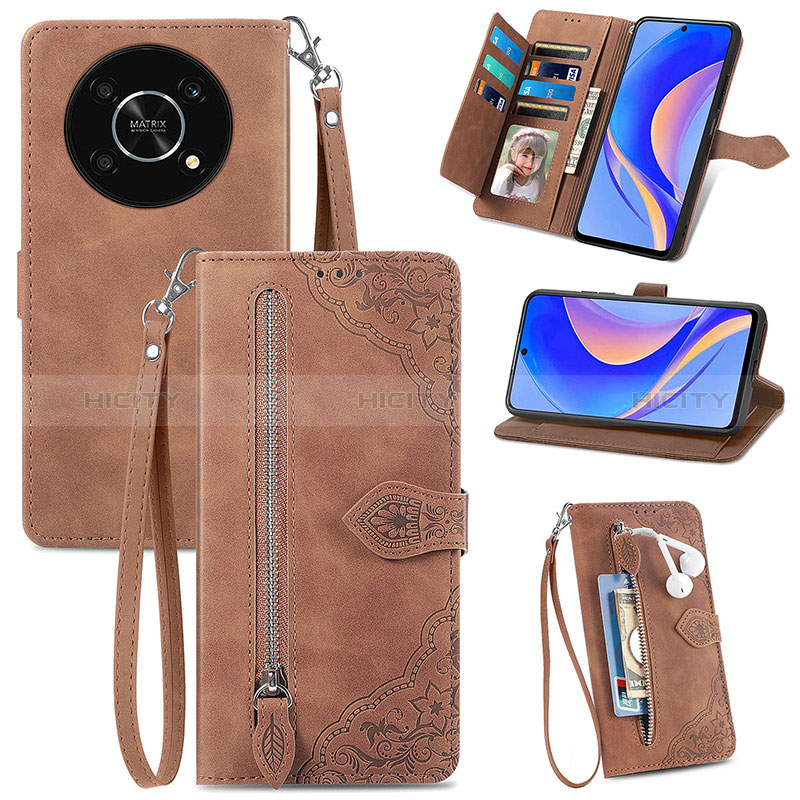 Custodia Portafoglio In Pelle Cover con Supporto S06D per Huawei Nova Y90