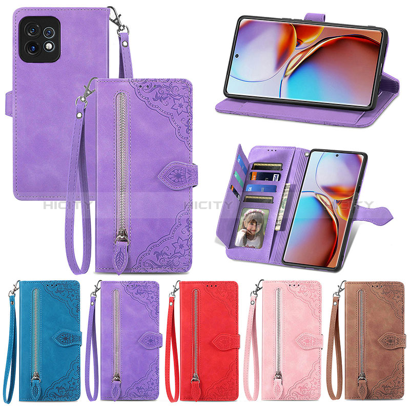 Custodia Portafoglio In Pelle Cover con Supporto S06D per Motorola Moto Edge 40 Pro 5G