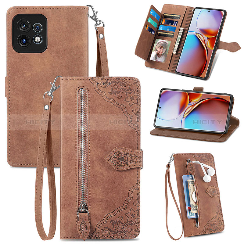 Custodia Portafoglio In Pelle Cover con Supporto S06D per Motorola Moto Edge 40 Pro 5G