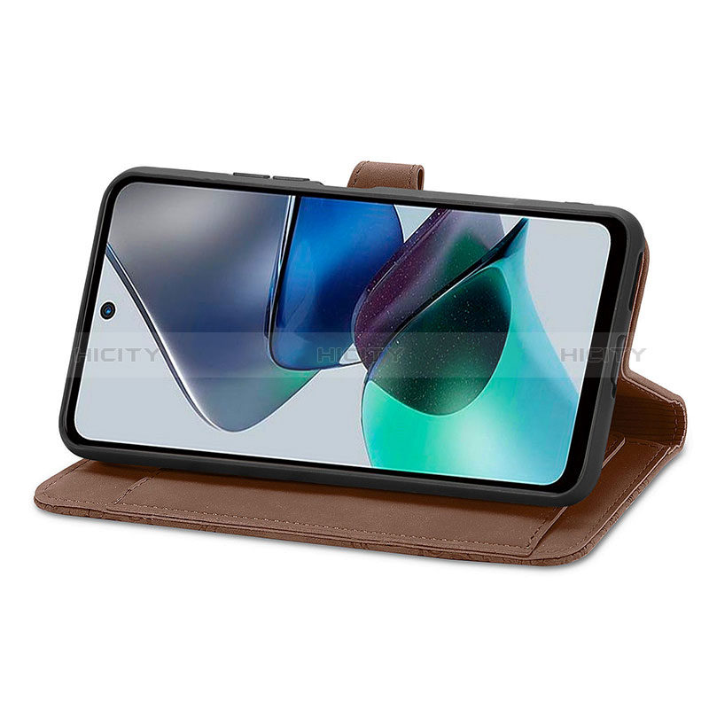 Custodia Portafoglio In Pelle Cover con Supporto S06D per Motorola Moto G23