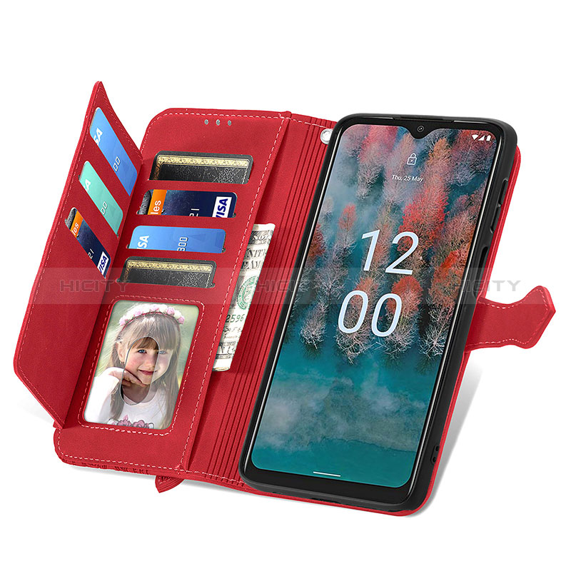 Custodia Portafoglio In Pelle Cover con Supporto S06D per Nokia C12 Plus