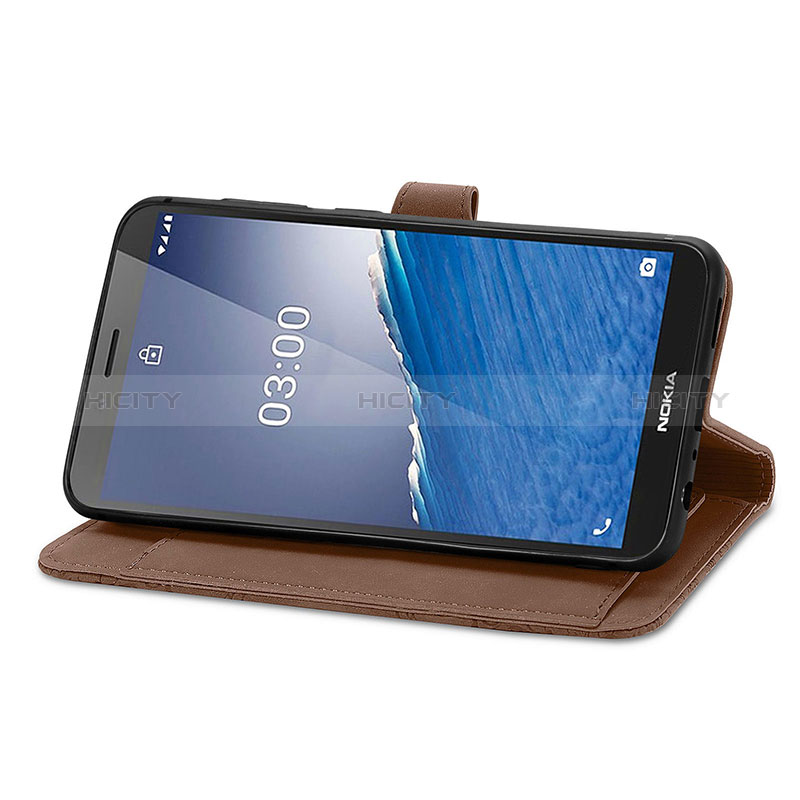 Custodia Portafoglio In Pelle Cover con Supporto S06D per Nokia C3