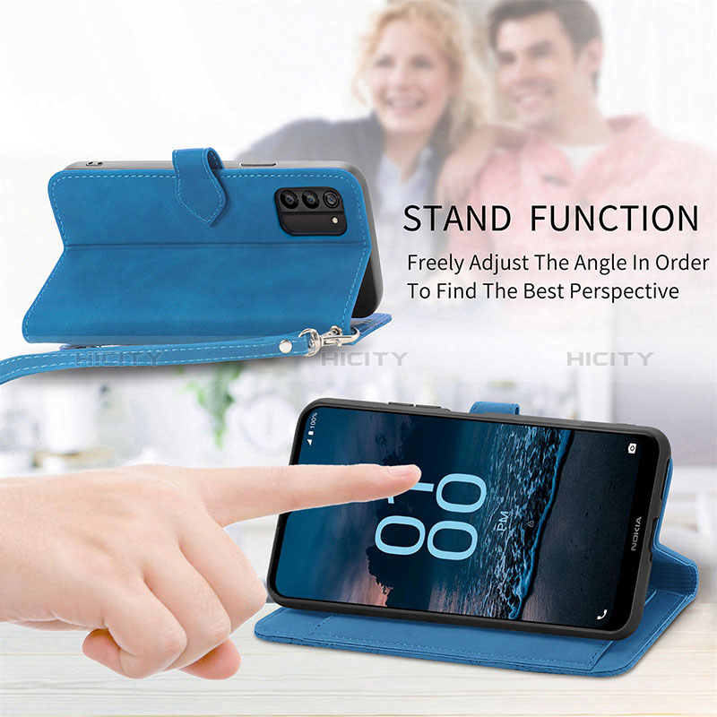 Custodia Portafoglio In Pelle Cover con Supporto S06D per Nokia G100