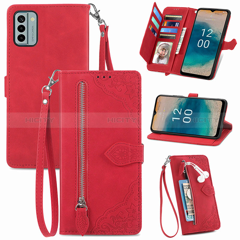 Custodia Portafoglio In Pelle Cover con Supporto S06D per Nokia G22