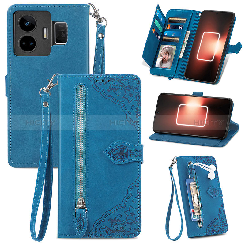 Custodia Portafoglio In Pelle Cover con Supporto S06D per Realme GT Neo5 5G