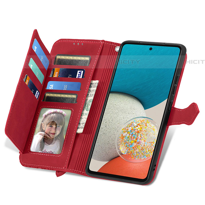 Custodia Portafoglio In Pelle Cover con Supporto S06D per Samsung Galaxy A53 5G