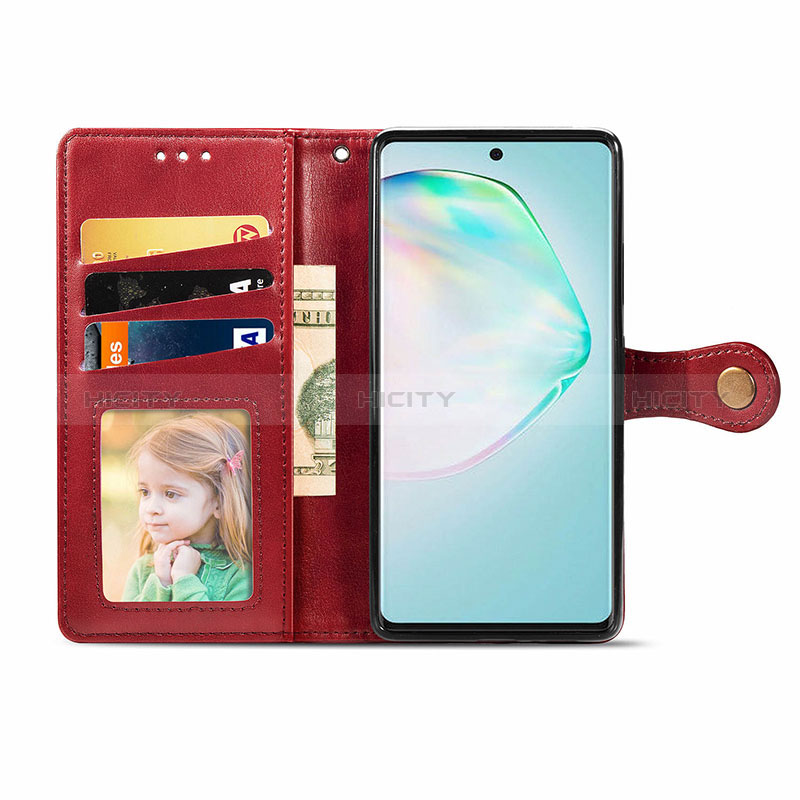 Custodia Portafoglio In Pelle Cover con Supporto S06D per Samsung Galaxy A91