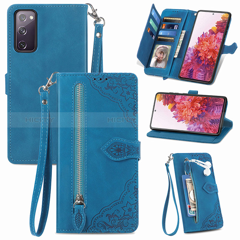 Custodia Portafoglio In Pelle Cover con Supporto S06D per Samsung Galaxy S20 FE 4G