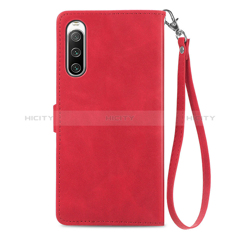 Custodia Portafoglio In Pelle Cover con Supporto S06D per Sony Xperia 10 IV