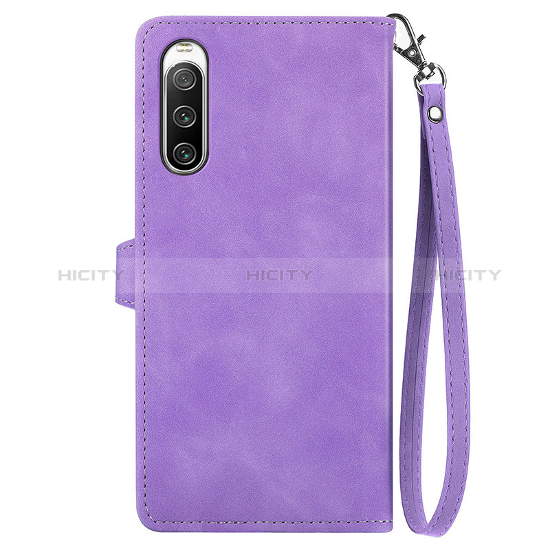 Custodia Portafoglio In Pelle Cover con Supporto S06D per Sony Xperia 10 IV SO-52C