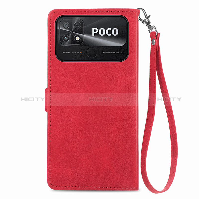 Custodia Portafoglio In Pelle Cover con Supporto S06D per Xiaomi Poco C40