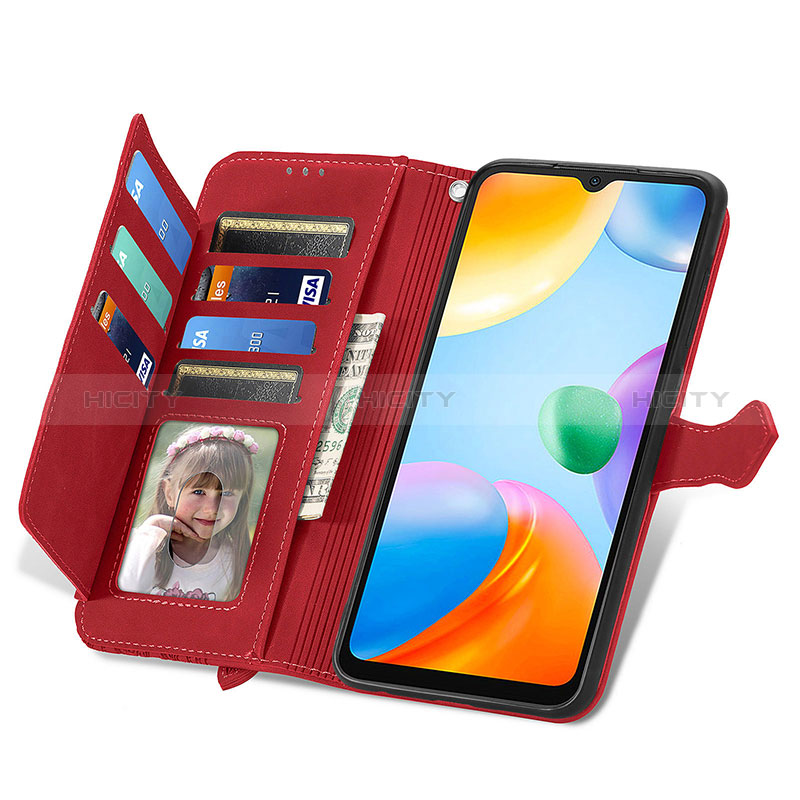 Custodia Portafoglio In Pelle Cover con Supporto S06D per Xiaomi Redmi 10 India