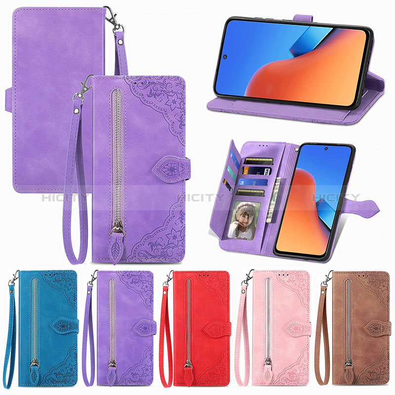 Custodia Portafoglio In Pelle Cover con Supporto S06D per Xiaomi Redmi 12 4G