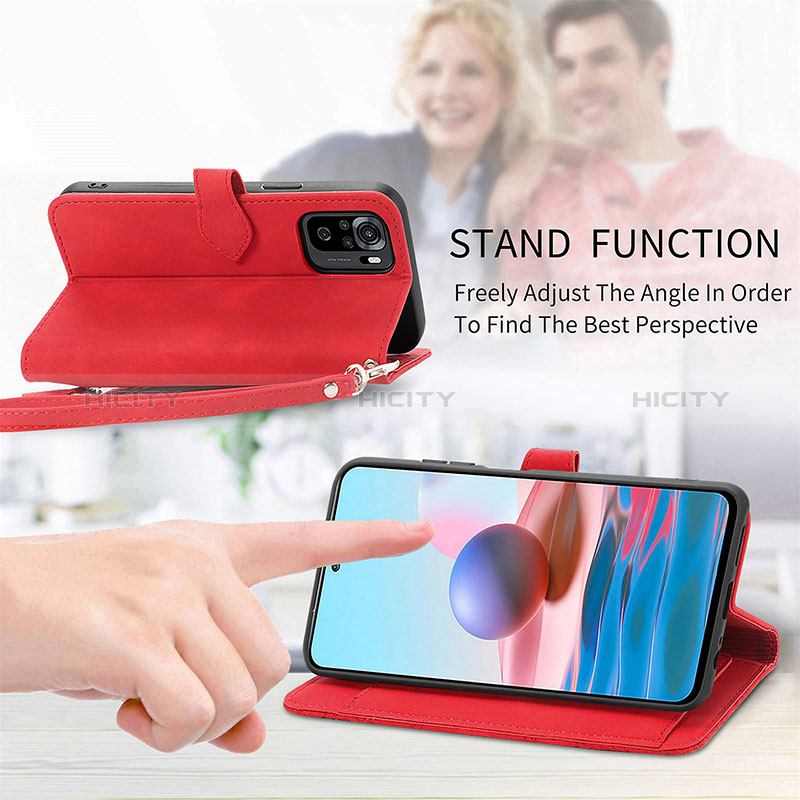 Custodia Portafoglio In Pelle Cover con Supporto S06D per Xiaomi Redmi Note 10 4G