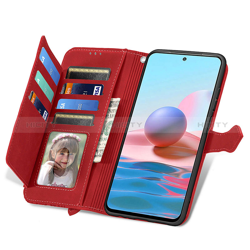 Custodia Portafoglio In Pelle Cover con Supporto S06D per Xiaomi Redmi Note 10 4G