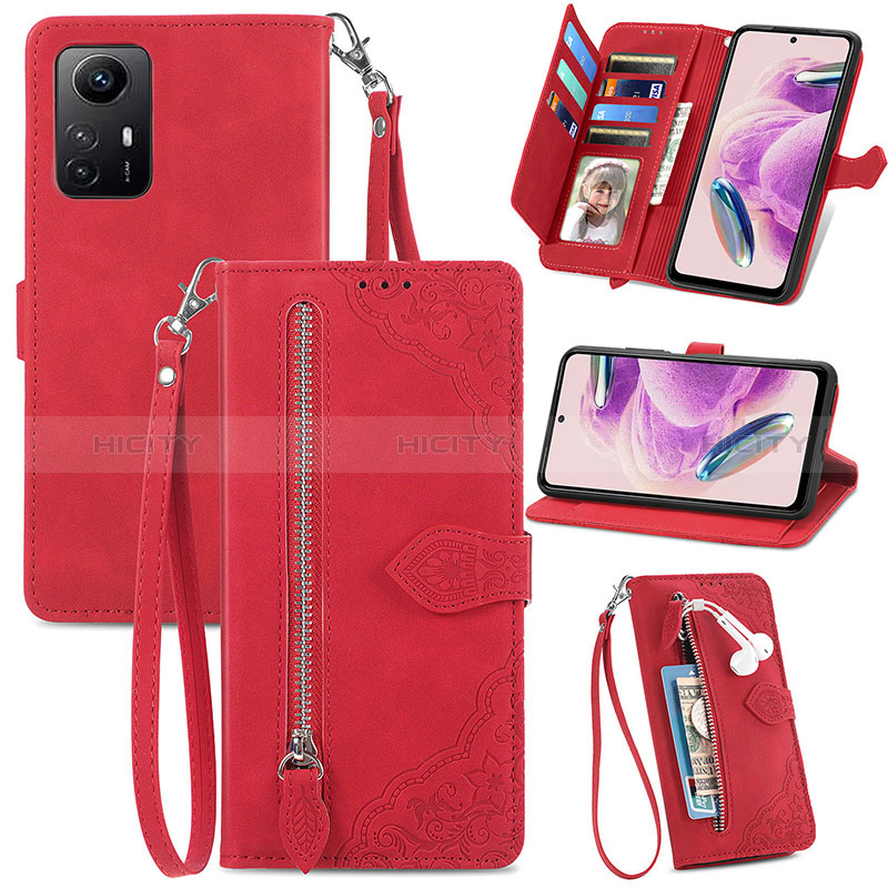 Custodia Portafoglio In Pelle Cover con Supporto S06D per Xiaomi Redmi Note 12S