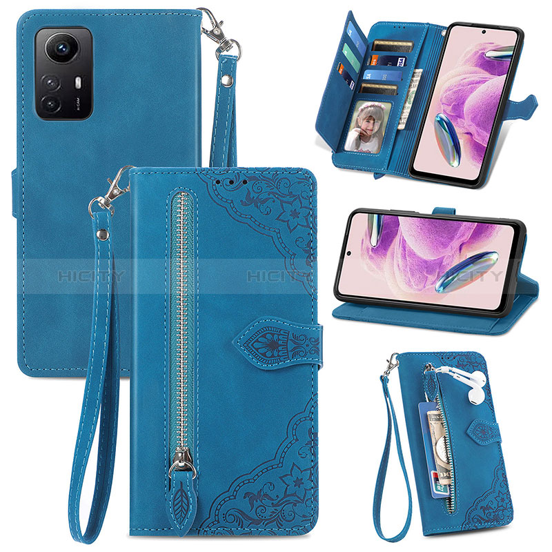 Custodia Portafoglio In Pelle Cover con Supporto S06D per Xiaomi Redmi Note 12S