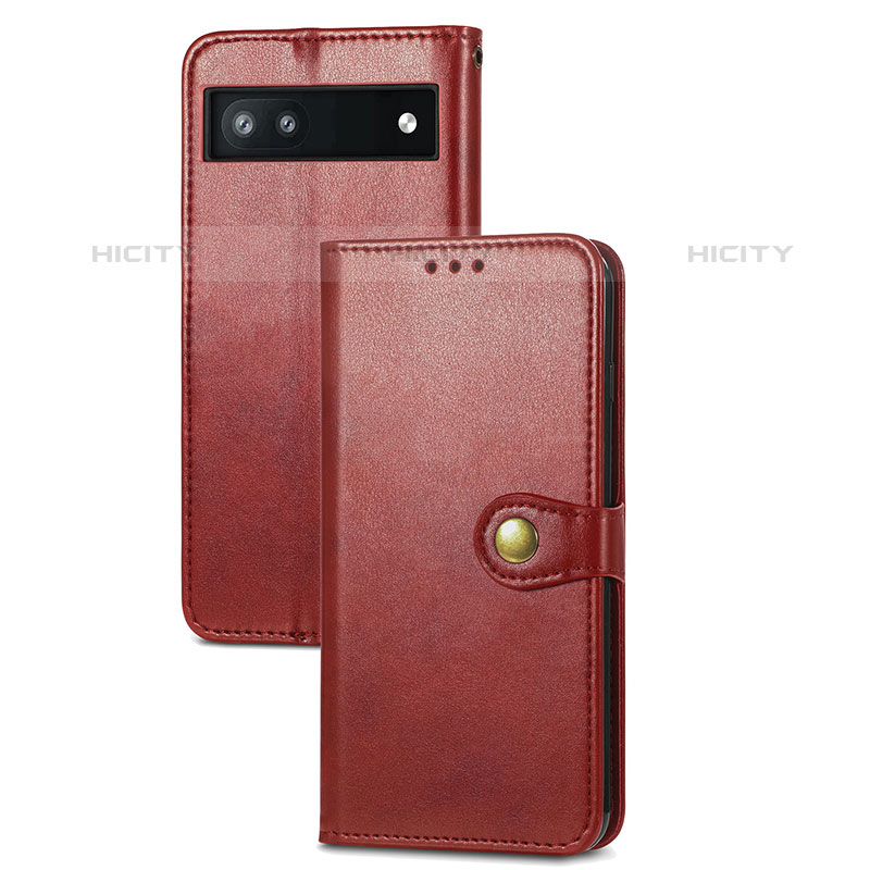 Custodia Portafoglio In Pelle Cover con Supporto S07D per Google Pixel 6a 5G