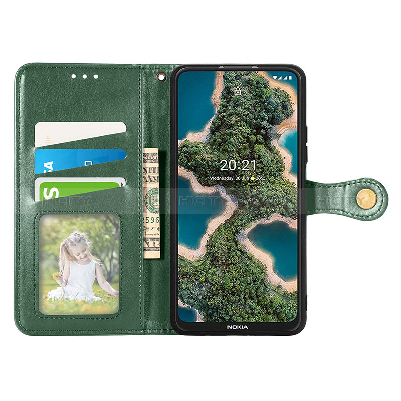 Custodia Portafoglio In Pelle Cover con Supporto S07D per Nokia X10