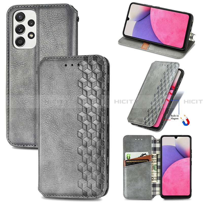 Custodia Portafoglio In Pelle Cover con Supporto S07D per Samsung Galaxy A33 5G