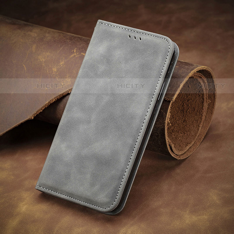 Custodia Portafoglio In Pelle Cover con Supporto S07D per Samsung Galaxy S21 Plus 5G Grigio