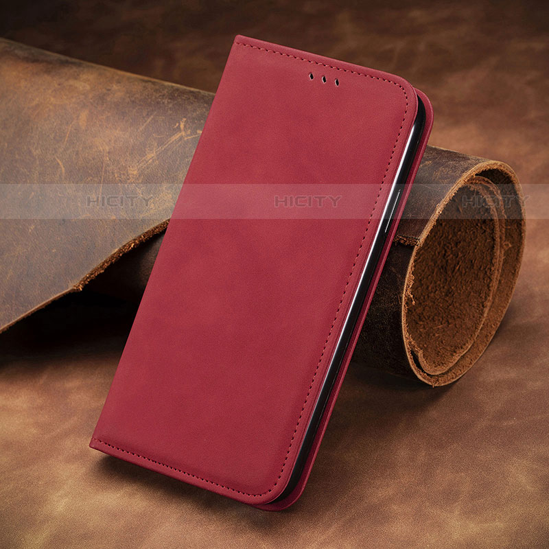 Custodia Portafoglio In Pelle Cover con Supporto S07D per Samsung Galaxy S21 Plus 5G Rosso