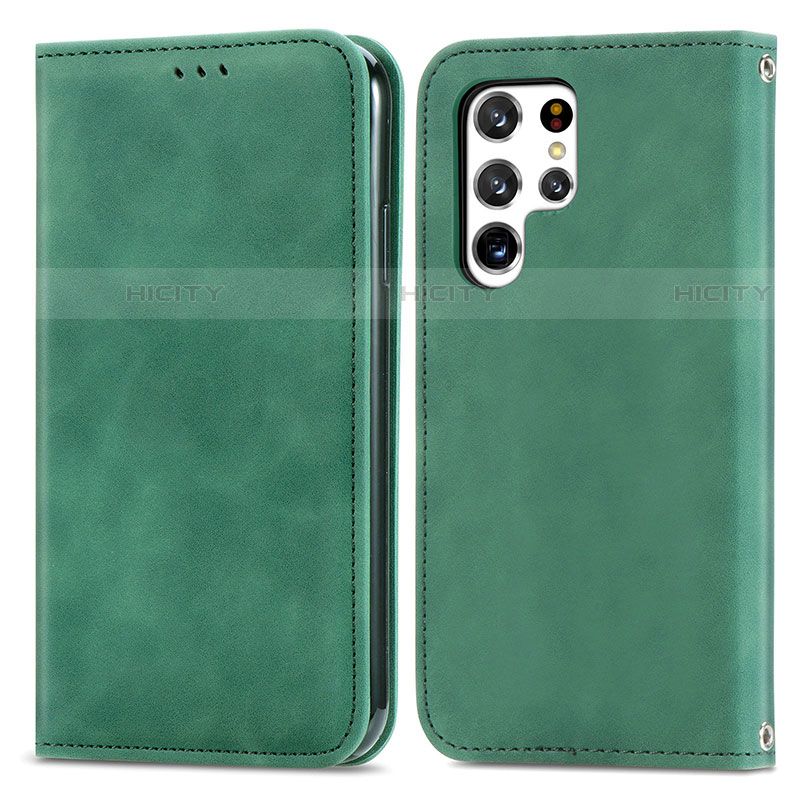 Custodia Portafoglio In Pelle Cover con Supporto S07D per Samsung Galaxy S22 Ultra 5G