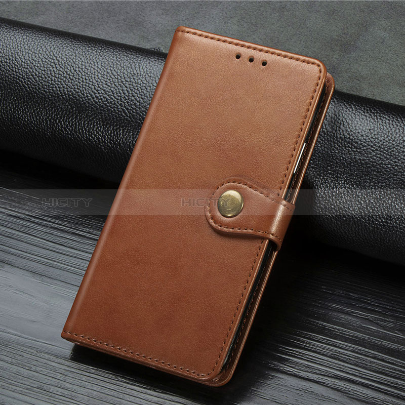 Custodia Portafoglio In Pelle Cover con Supporto S07D per Xiaomi Redmi 9 Prime India Marrone