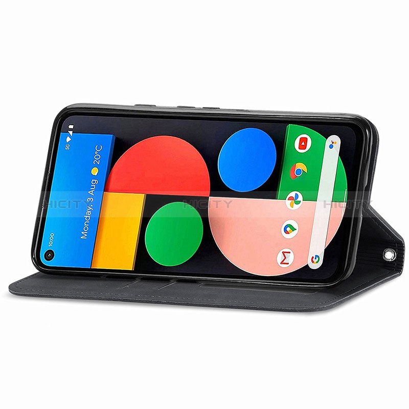 Custodia Portafoglio In Pelle Cover con Supporto S08D per Google Pixel 5a 5G