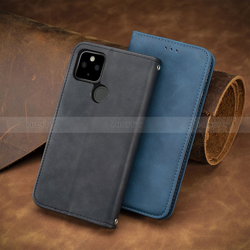 Custodia Portafoglio In Pelle Cover con Supporto S08D per Google Pixel 5a 5G