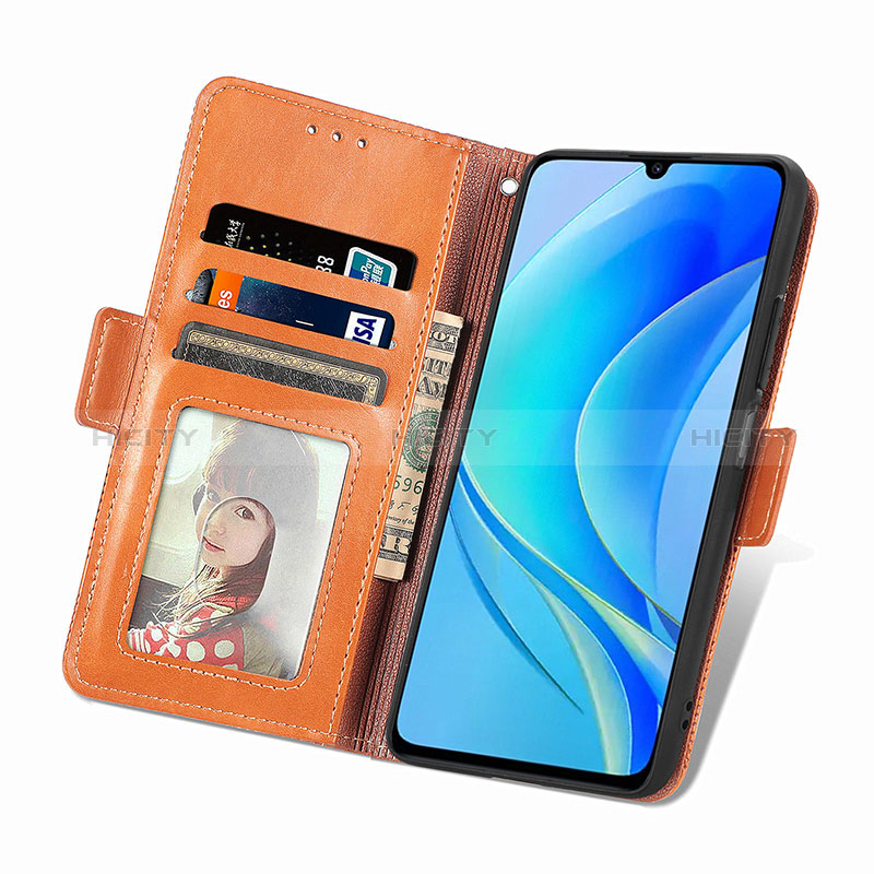 Custodia Portafoglio In Pelle Cover con Supporto S08D per Huawei Enjoy 50