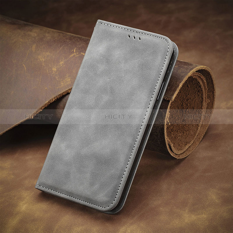 Custodia Portafoglio In Pelle Cover con Supporto S08D per Huawei Honor 50 5G Grigio