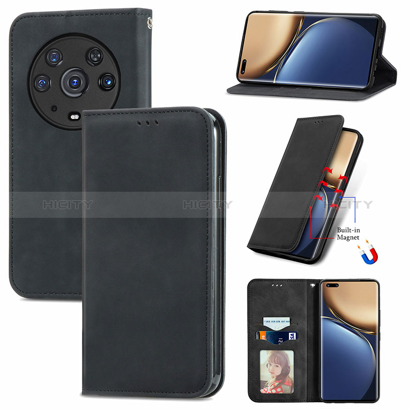 Custodia Portafoglio In Pelle Cover con Supporto S08D per Huawei Honor Magic3 Pro 5G