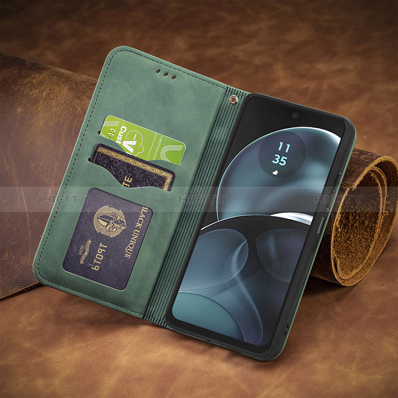 Custodia Portafoglio In Pelle Cover con Supporto S08D per Motorola Moto G14