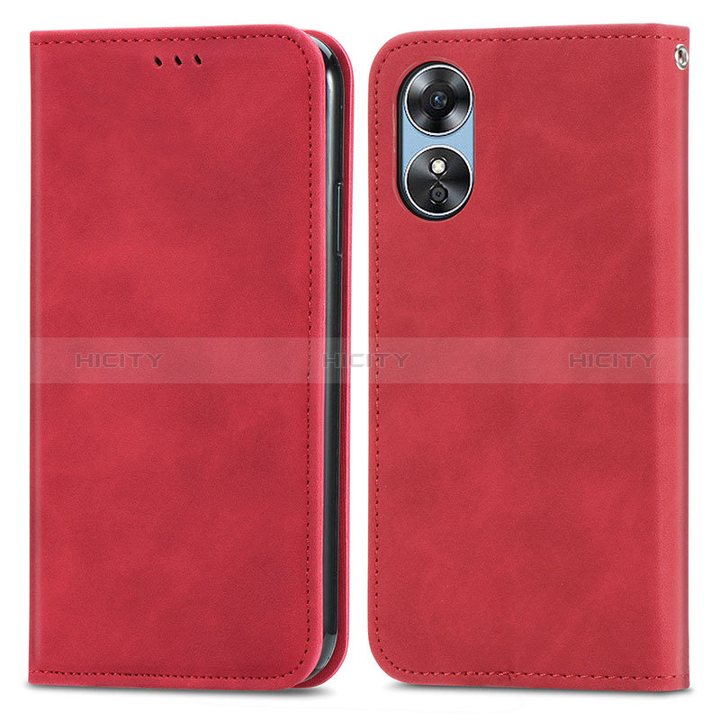 Custodia Portafoglio In Pelle Cover con Supporto S08D per Oppo A17