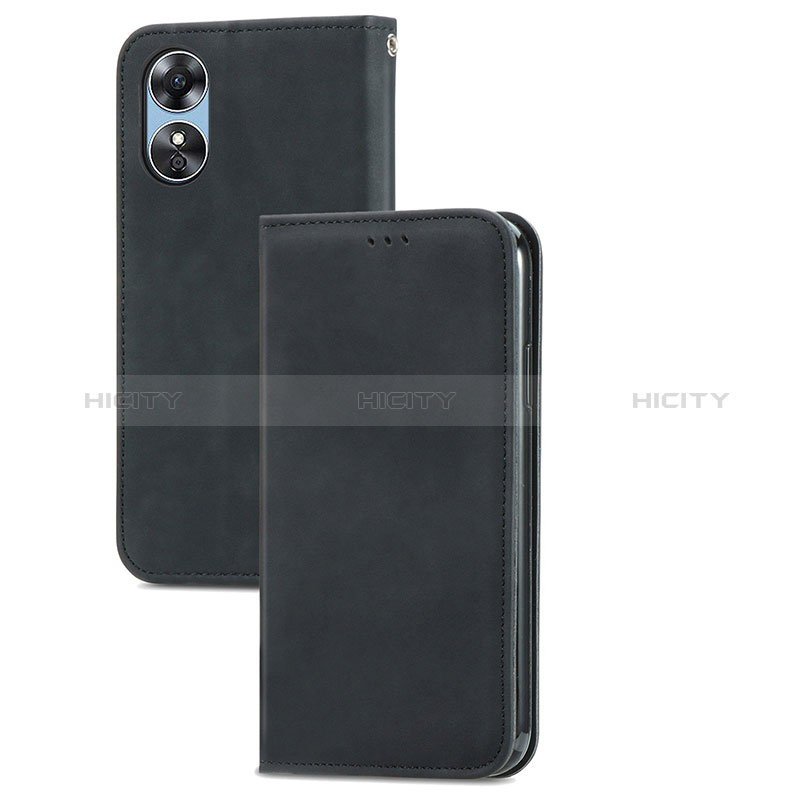 Custodia Portafoglio In Pelle Cover con Supporto S08D per Oppo A17