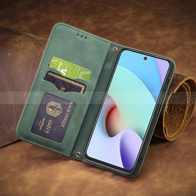 Custodia Portafoglio In Pelle Cover con Supporto S08D per Xiaomi Redmi 10 4G
