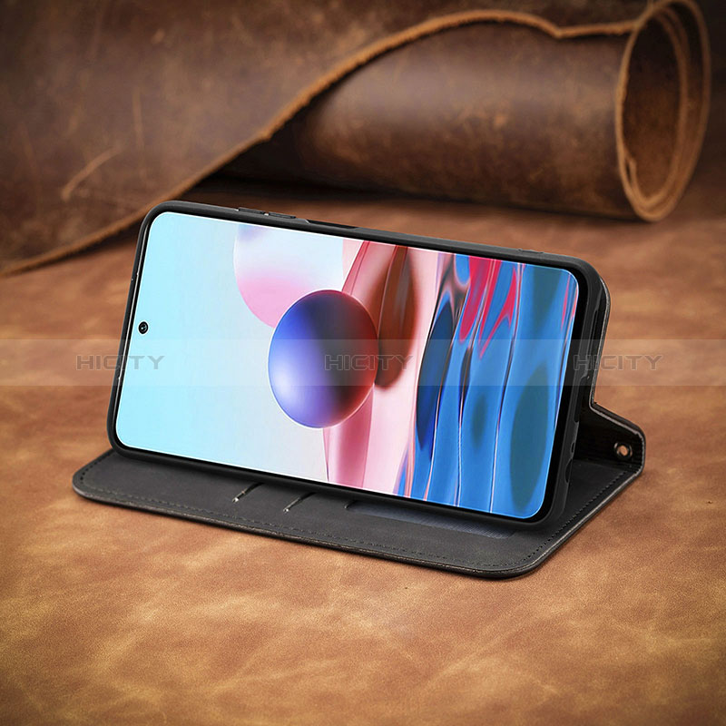 Custodia Portafoglio In Pelle Cover con Supporto S08D per Xiaomi Redmi Note 10 4G