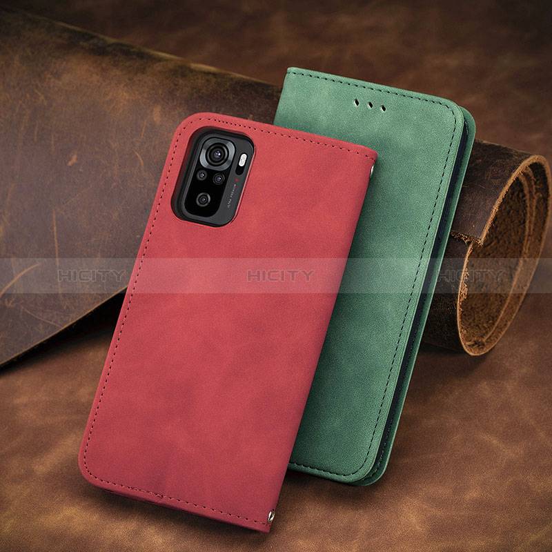 Custodia Portafoglio In Pelle Cover con Supporto S08D per Xiaomi Redmi Note 10 4G