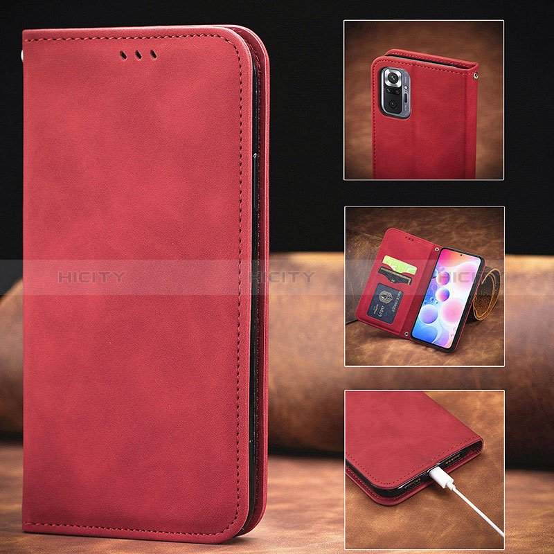 Custodia Portafoglio In Pelle Cover con Supporto S08D per Xiaomi Redmi Note 10 Pro 4G