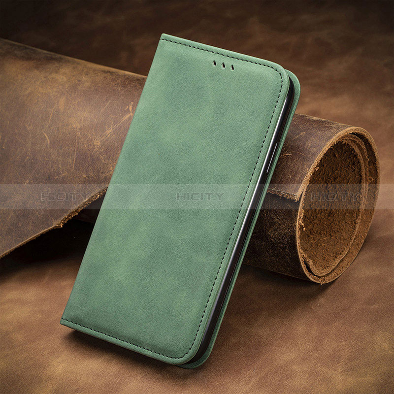 Custodia Portafoglio In Pelle Cover con Supporto S08D per Xiaomi Redmi Note 11 Pro 4G Verde