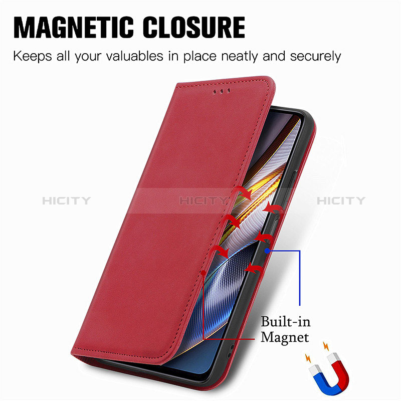 Custodia Portafoglio In Pelle Cover con Supporto S08D per Xiaomi Redmi Note 12T Pro 5G