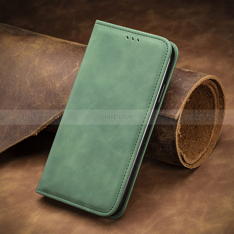 Custodia Portafoglio In Pelle Cover con Supporto S08D per Xiaomi Redmi Note 12T Pro 5G Verde