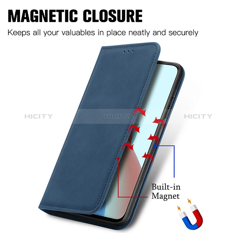 Custodia Portafoglio In Pelle Cover con Supporto S08D per Xiaomi Redmi Note 9 5G