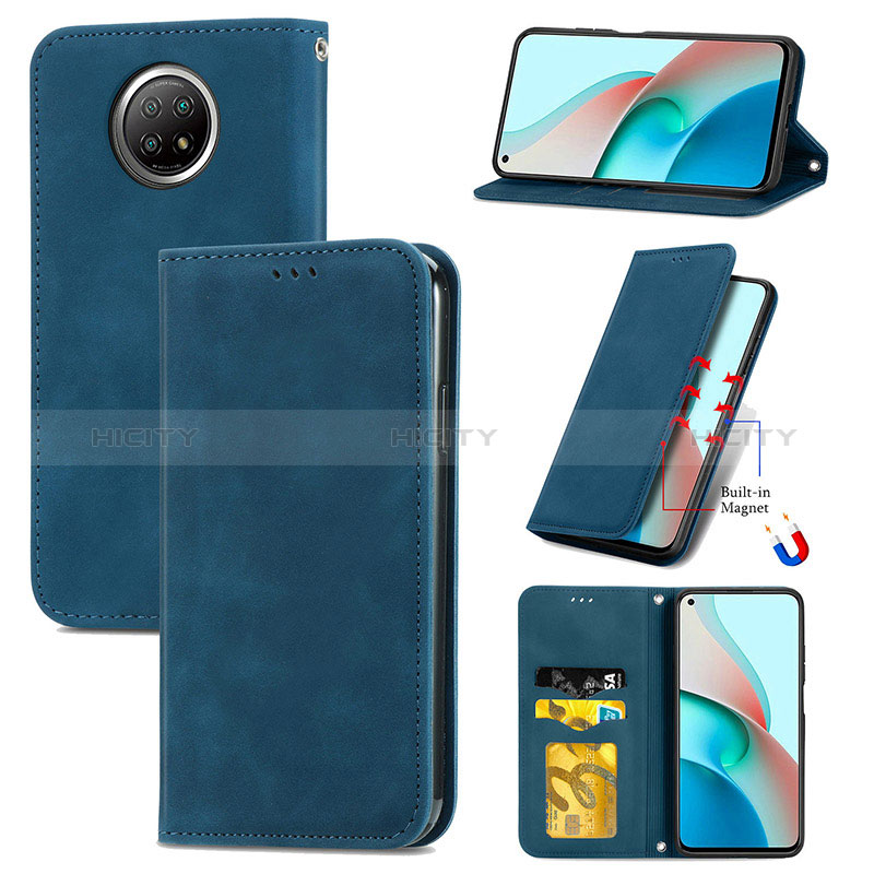 Custodia Portafoglio In Pelle Cover con Supporto S08D per Xiaomi Redmi Note 9T 5G