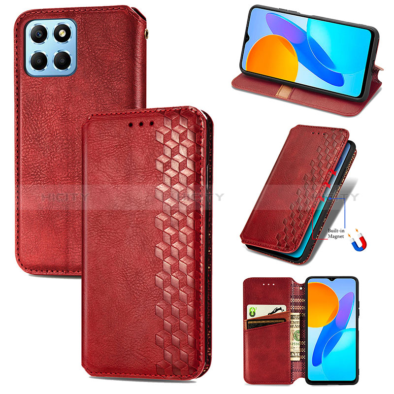 Custodia Portafoglio In Pelle Cover con Supporto S09D per Huawei Honor 70 Lite 5G