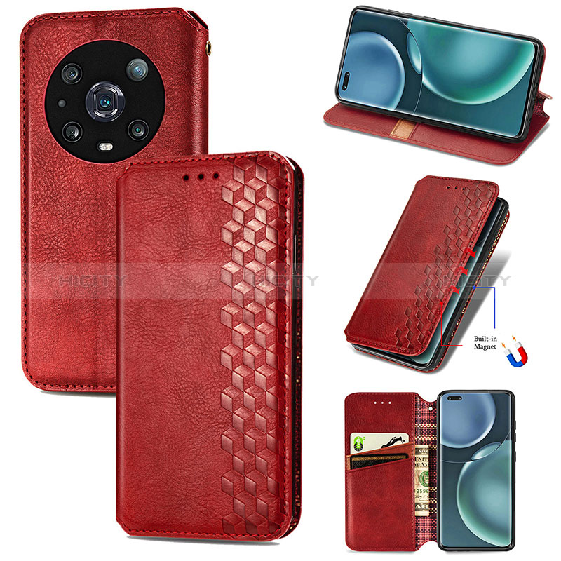 Custodia Portafoglio In Pelle Cover con Supporto S09D per Huawei Honor Magic4 Pro 5G