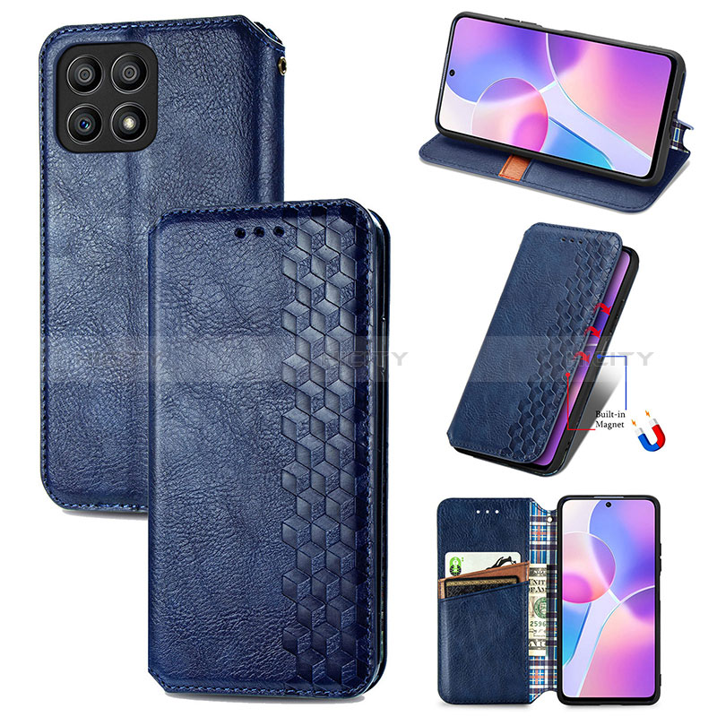 Custodia Portafoglio In Pelle Cover con Supporto S09D per Huawei Honor X30i